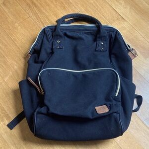 Veegul Black Canvas Backpack